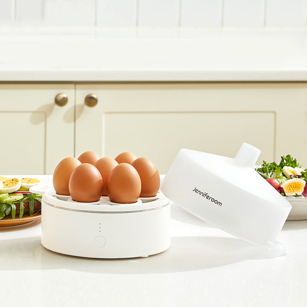 Jenniferoom 蒸蛋器 白色 小型蒸爐 JR-EB0701WH