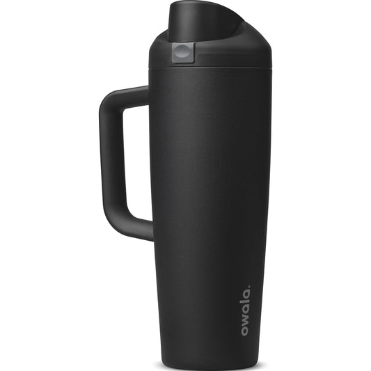 Owala FreeSip Tumbler 不鏽鋼保溫吸管杯 連杯柄 30oz 887ml Very, Very Dark