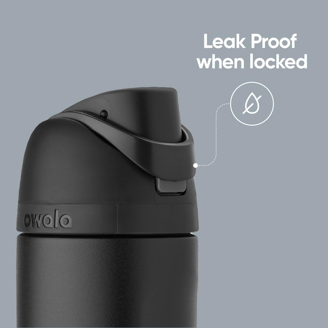 Owala FreeSip 不鏽鋼保溫吸管水瓶 24oz Very, Very Dark