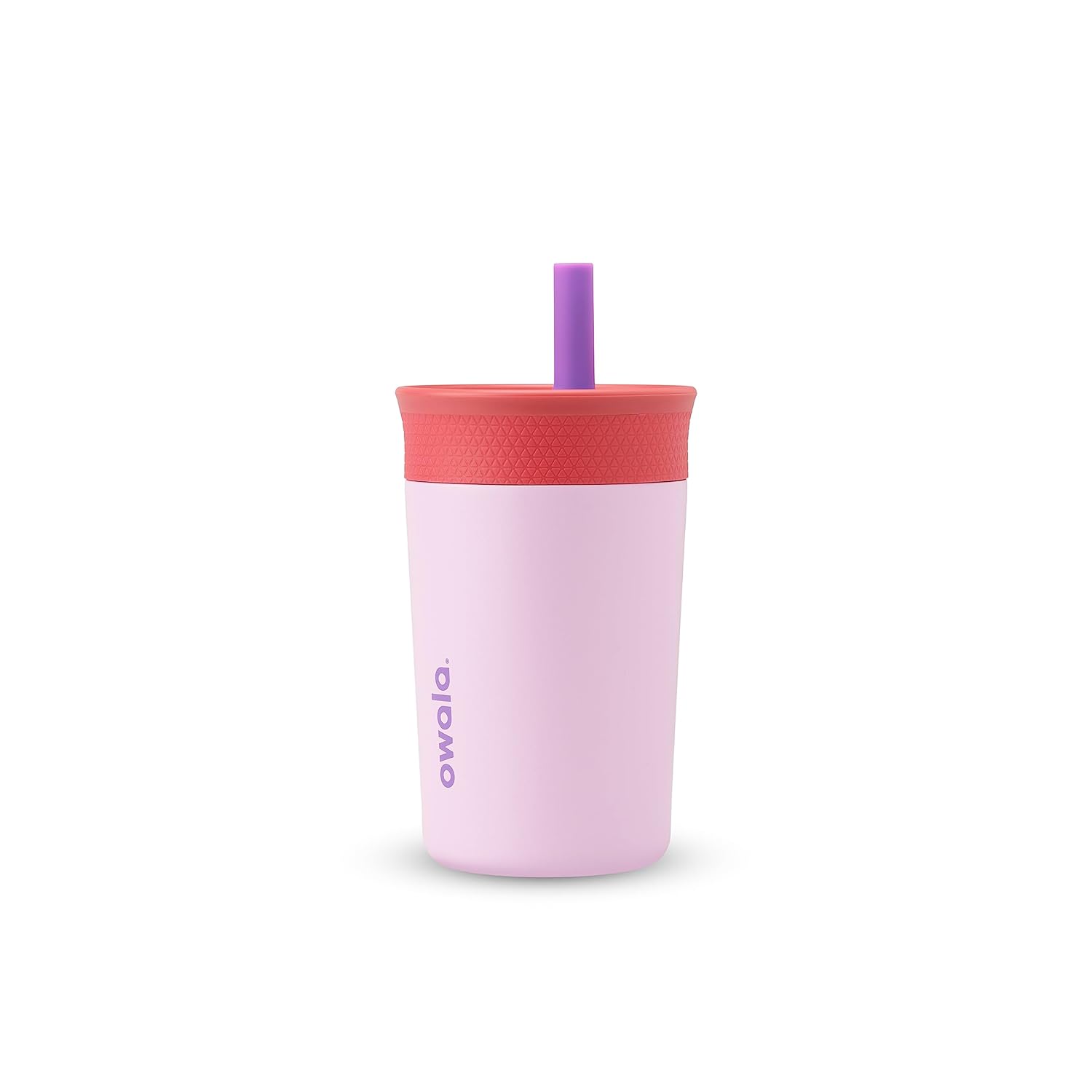 Owala 12oz 355ml 兒童不鏽鋼吸管杯 Purple & Pink