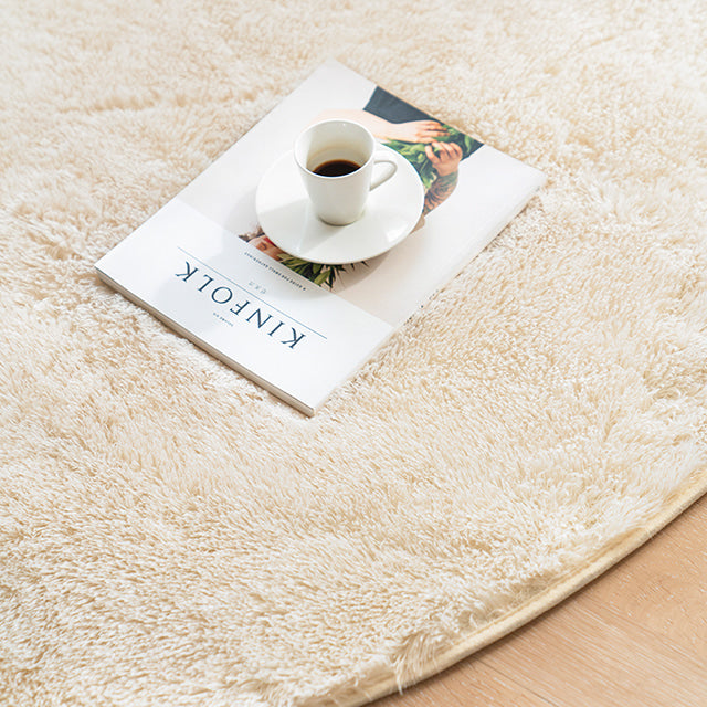 Scandinhome 圓形 高密度棉花糖質感地氈 25mm厚 可水洗 地毯