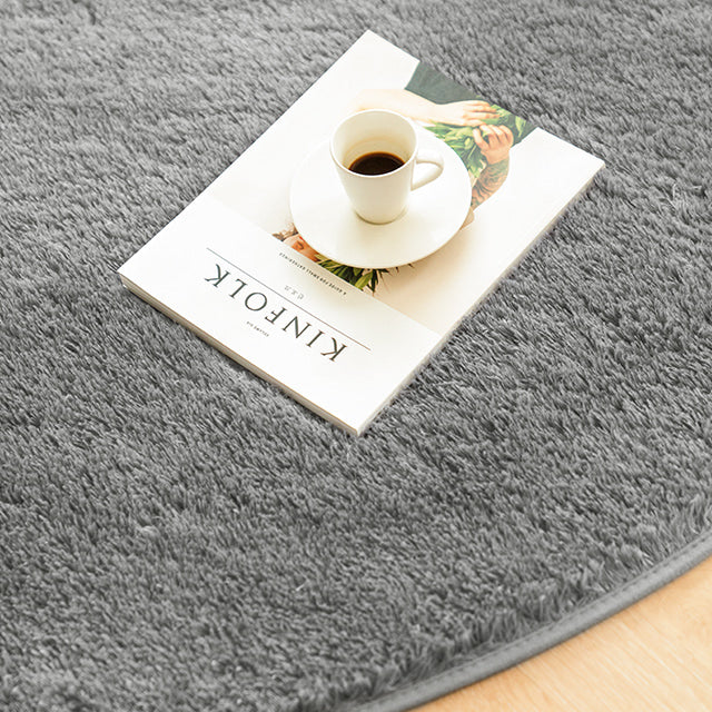 Scandinhome 圓形 高密度棉花糖質感地氈 25mm厚 可水洗 地毯