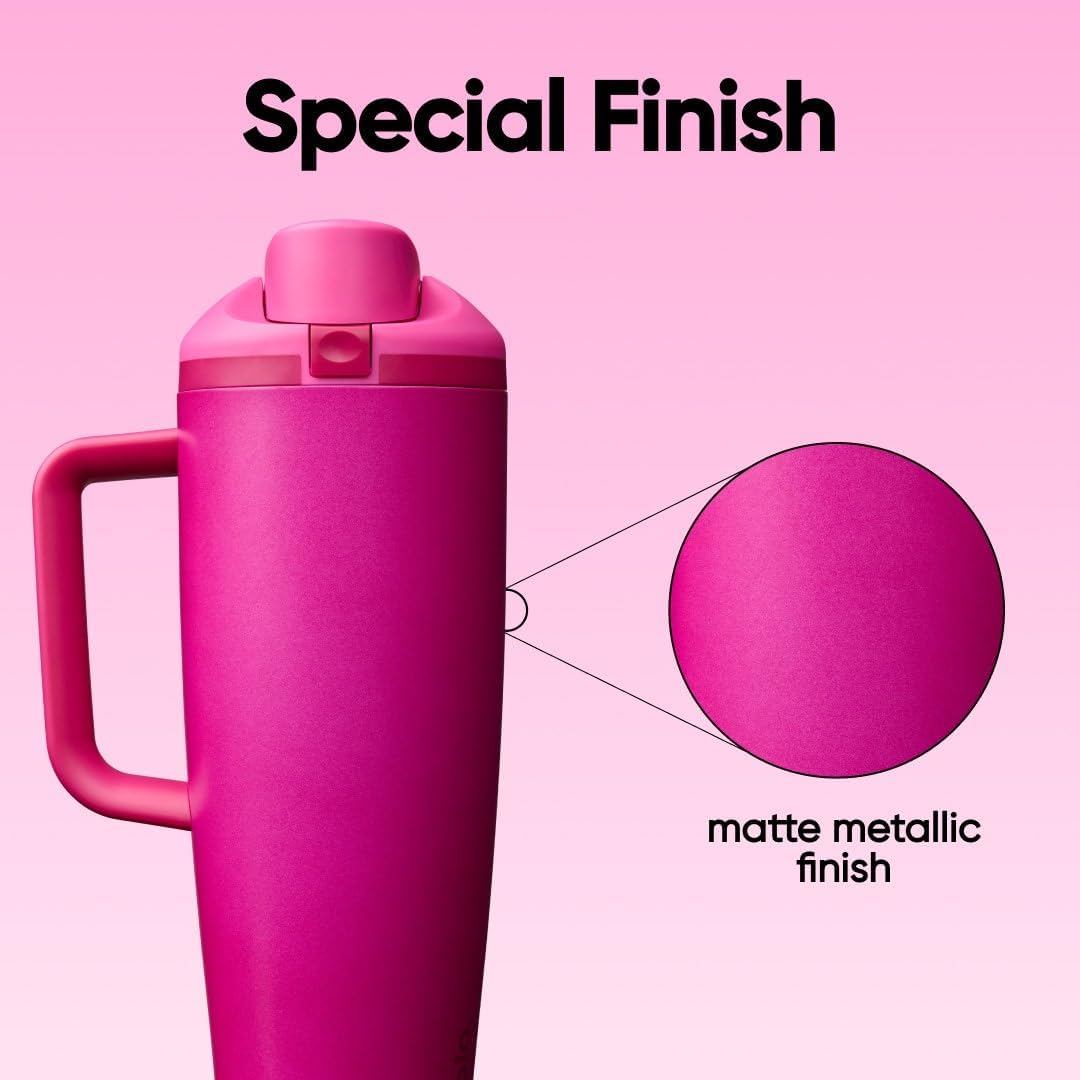 Owala FreeSip Tumbler 不鏽鋼保溫吸管杯 連杯柄 40oz 1.18L Read My Lips