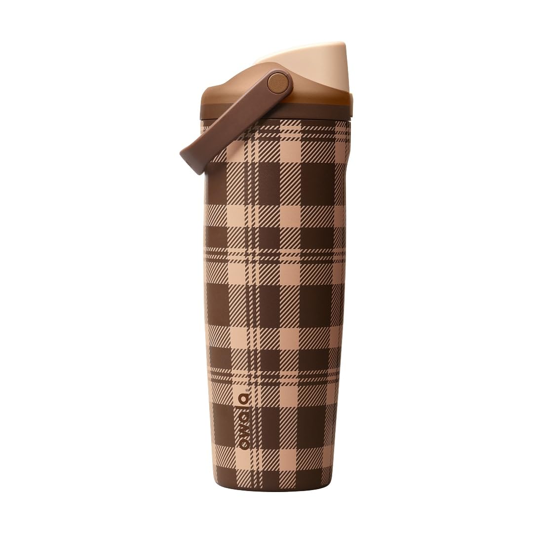 Owala FreeSip Sway 不鏽鋼保溫吸管水瓶 30oz 887ml Plaid and Simple
