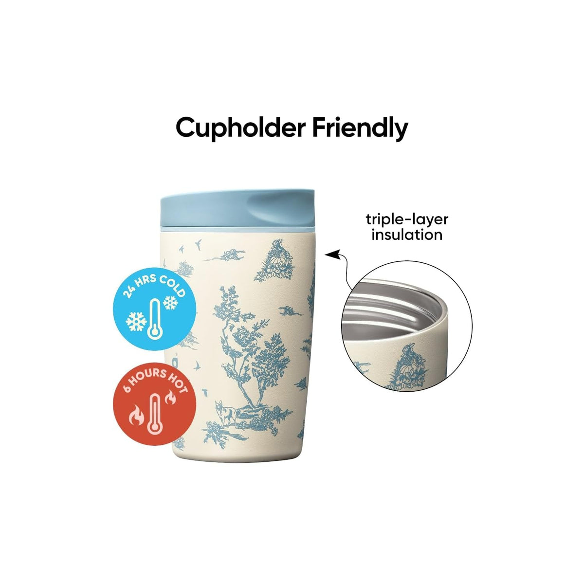 Owala SmoothSip Slider 12oz 隔熱咖啡杯 Toile Be Home