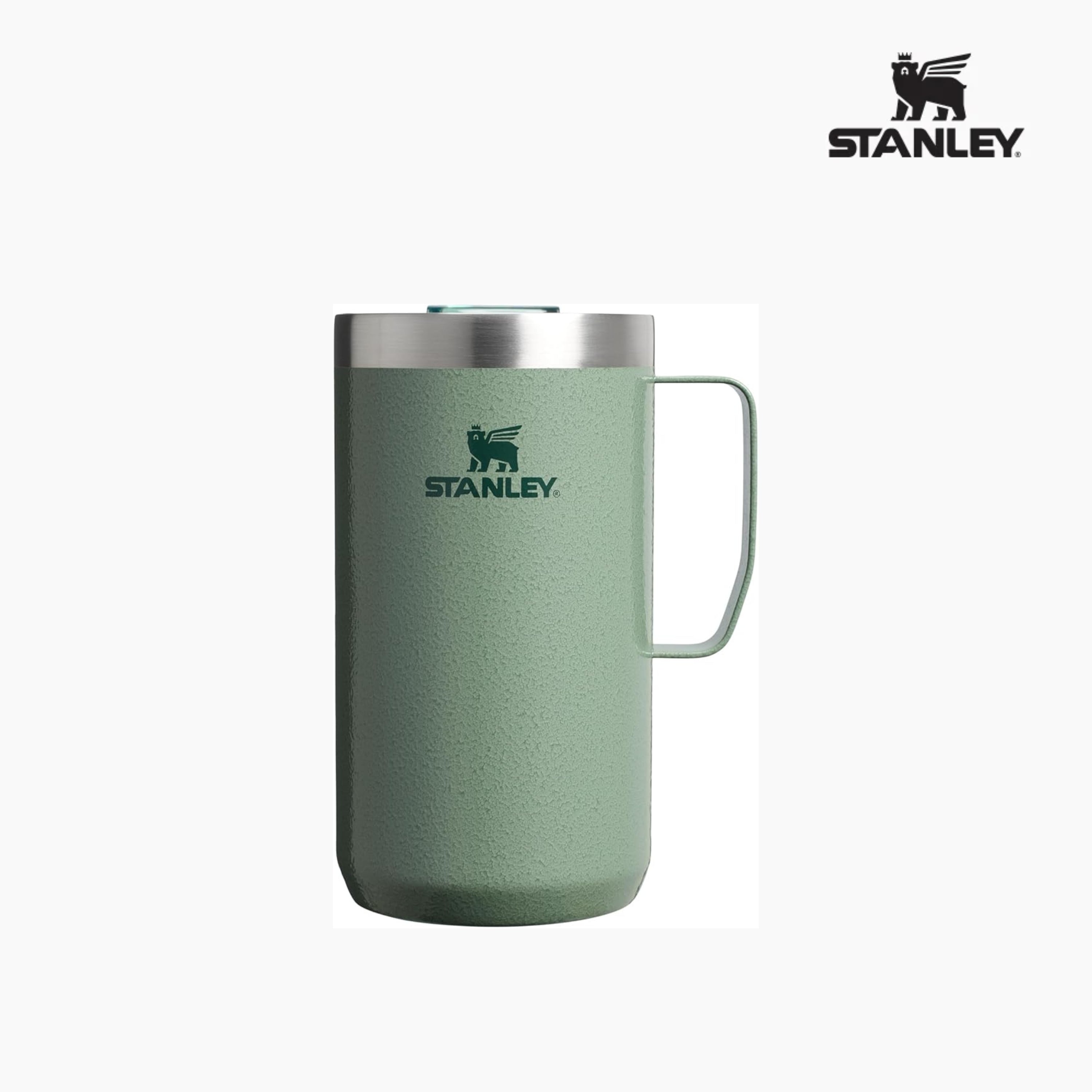 STANLEY Everyday Camp Mug 24oz | 保溫咖啡杯 | 不鏽鋼隔熱馬克杯 Hammertone Green