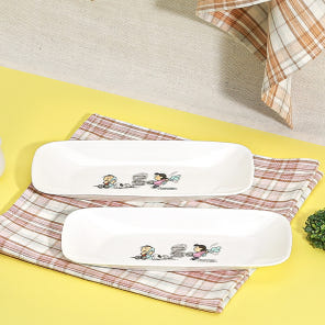 Corelle 康寧餐具史努比 Snoopy The Home 大盤長方形碟2件裝