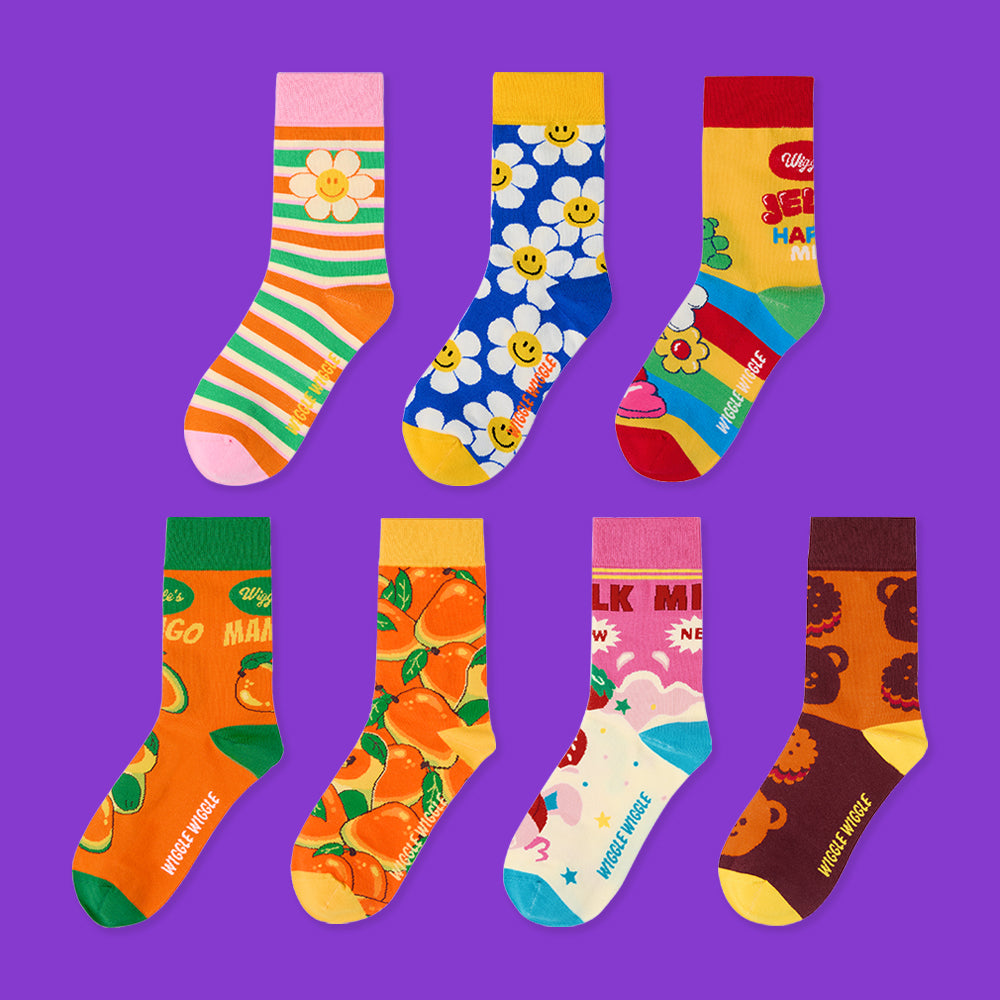 wiggle wiggle 趣味圖案襪子組合