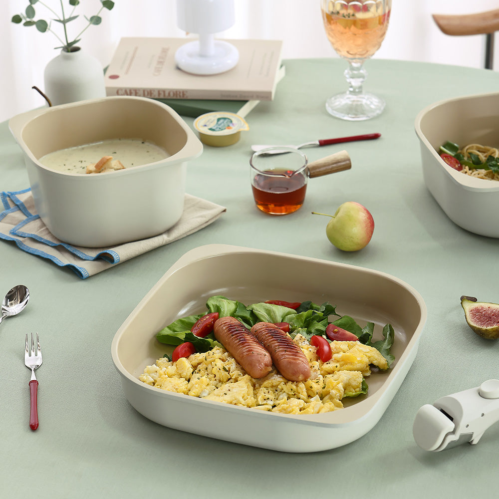 Neoflam 陶瓷塗層疊疊方鍋套裝