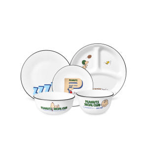 Corelle Peanuts 75周年紀念款 餐具套組5件