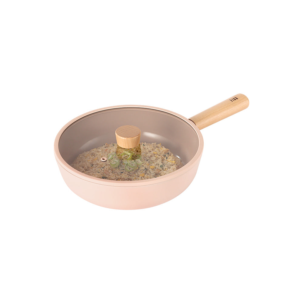 Neoflam FIKA Objet 粉色30cm 單柄炒鑊