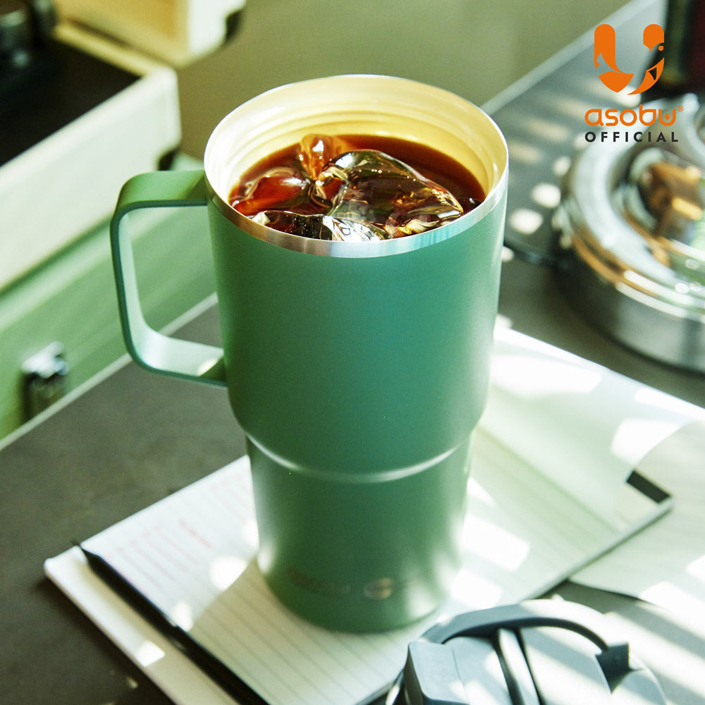 加拿大 Asobu 陶瓷塗層不鏽鋼保溫/冷杯 附杯柄設計