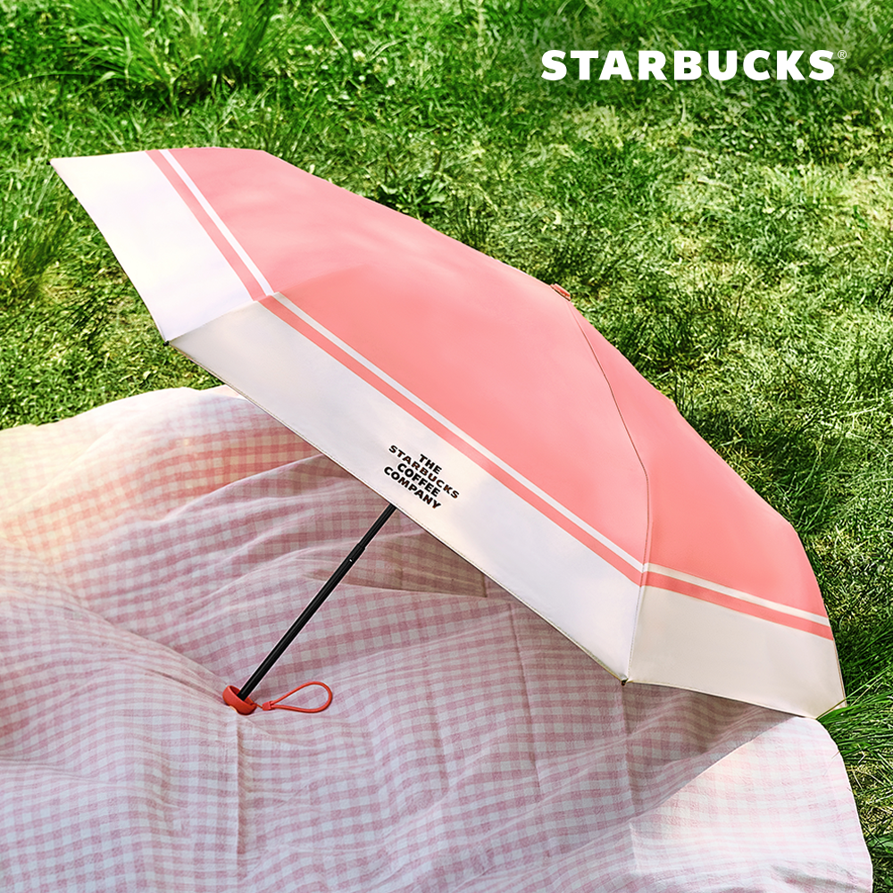 Starbucks 星 巴克 Daily Parasol Coral Pink 輕量摺疊傘 160g