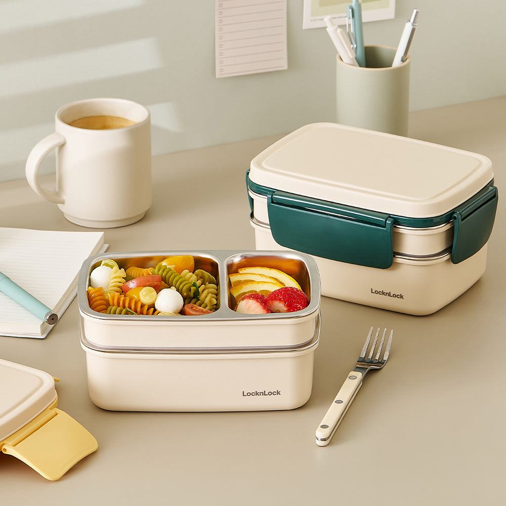 韓國Locknlock 雙層不鏽鋼午餐盒 飯盒