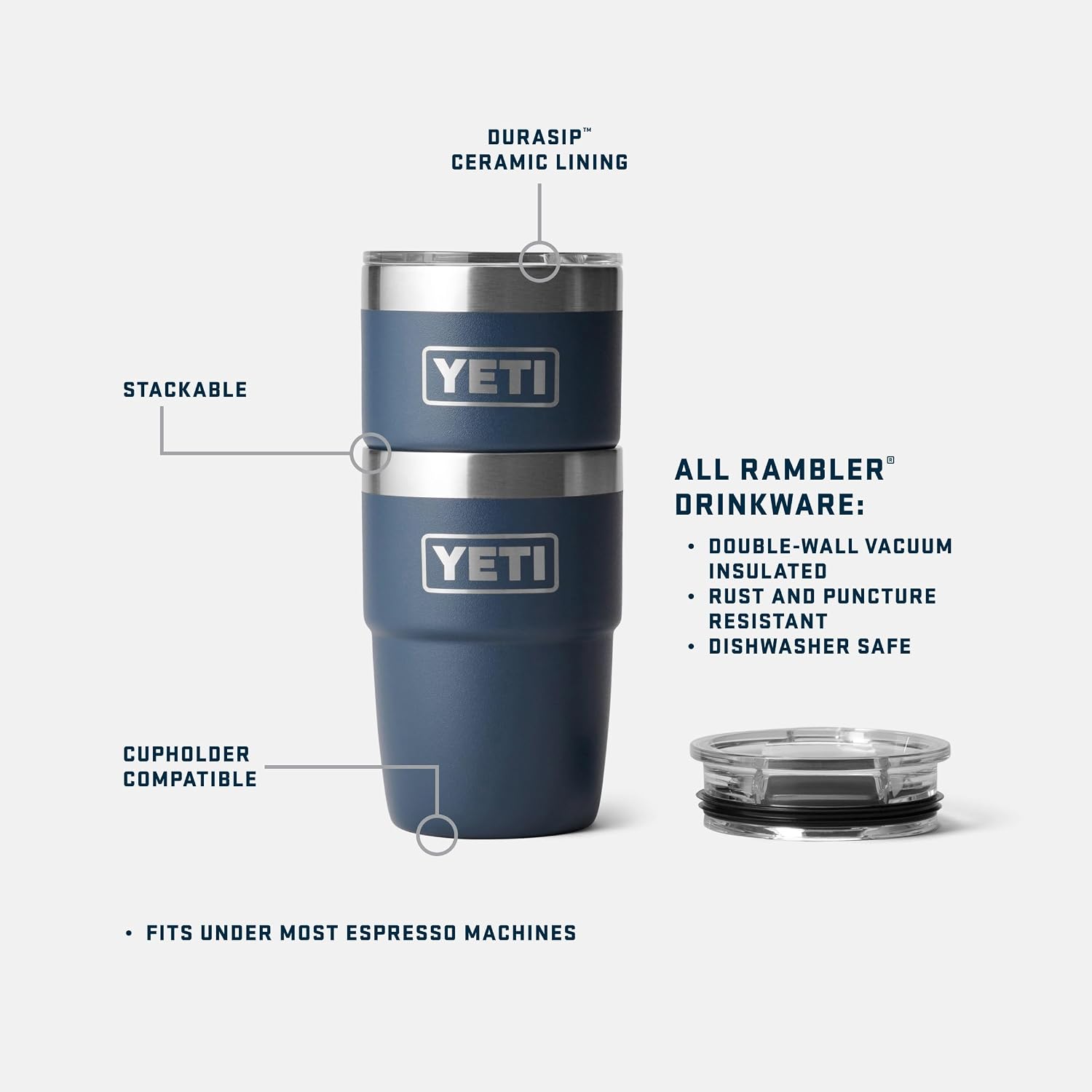 YETI Rambler 8oz 可堆疊隔熱咖啡杯