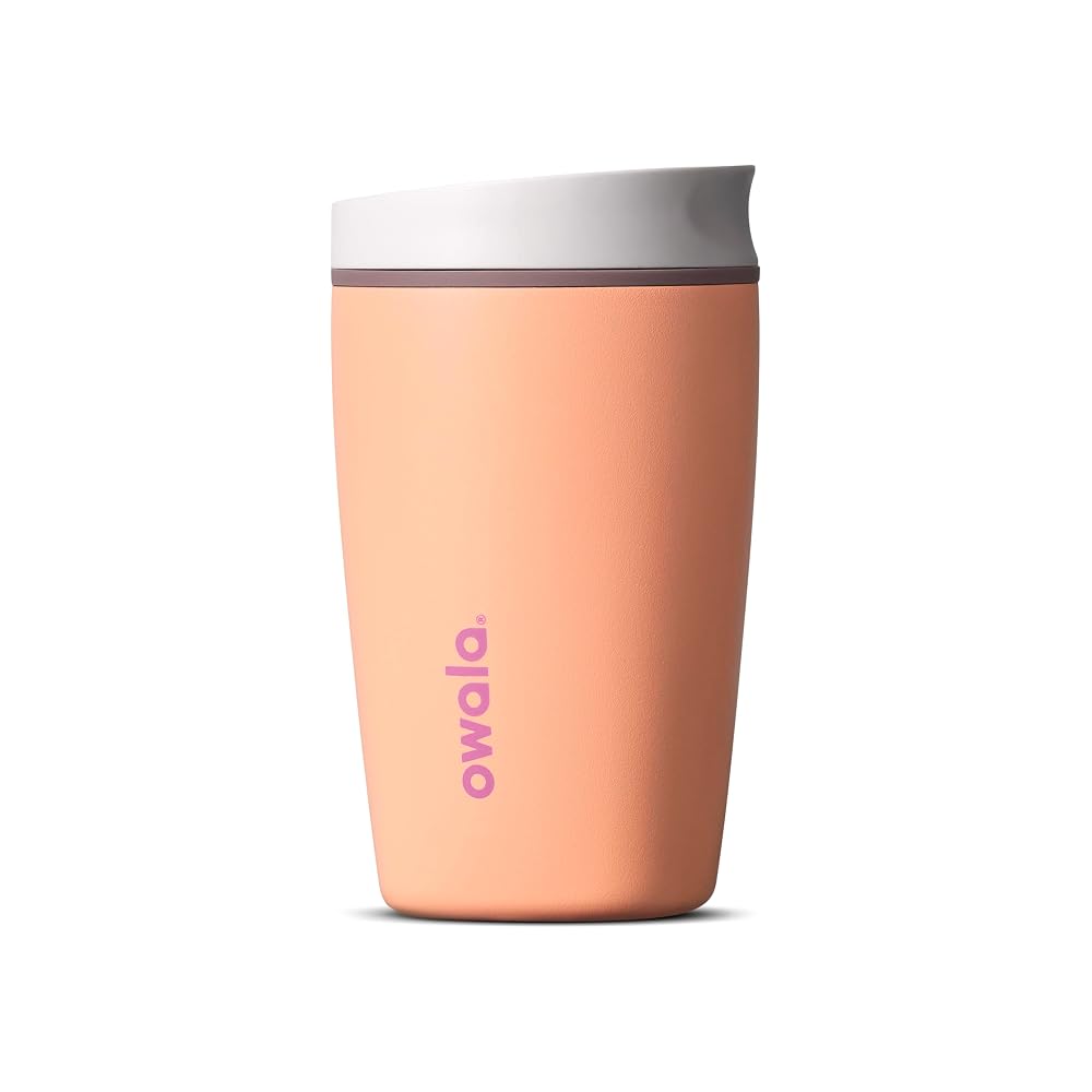 Owala SmoothSip Slider 不鏽鋼保溫咖啡杯 12oz Peachy Keen