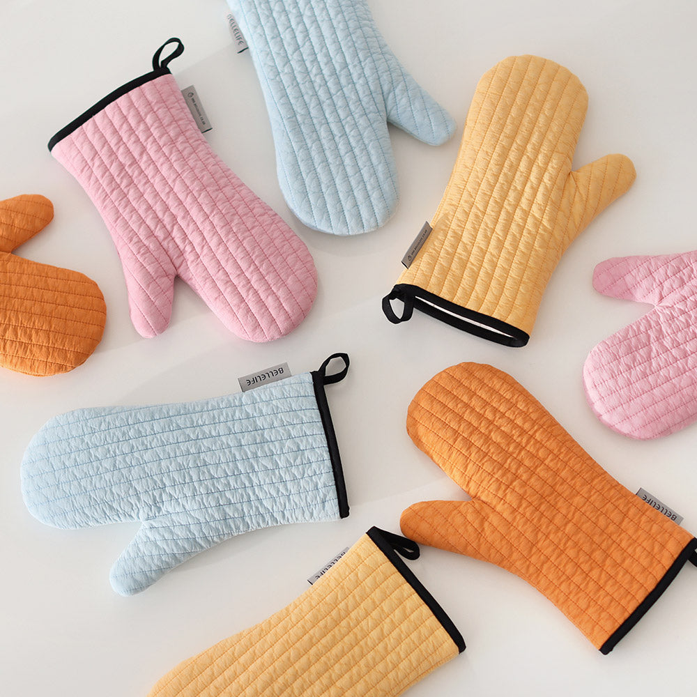 韓國製 BELLELIFE 條紋絎縫隔熱烤箱手套