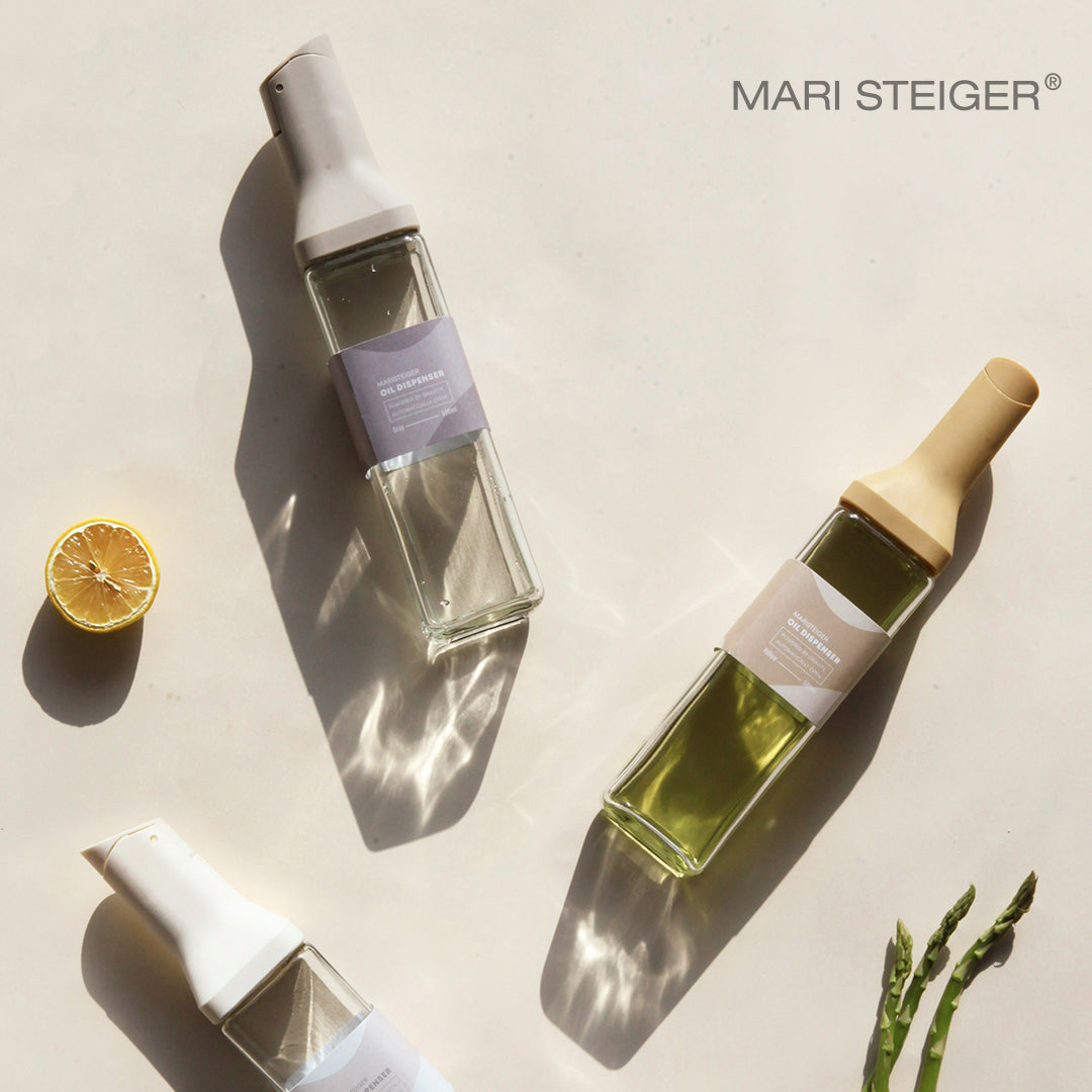 MARI STEIGER 自動開式 玻璃油瓶（適合儲存油、醋、醬油、醬）