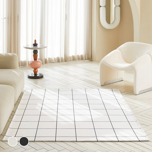 Scandinhome Grid Short-Pile Washable Living Accent Rug 100x150 地氈 地毯