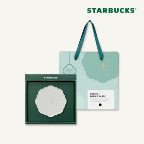 MUJAGI Starbucks 白色花瓣點心盤