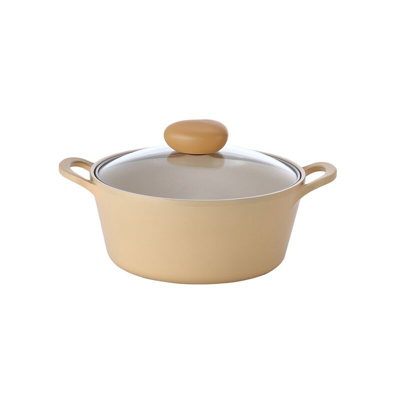 NEOFLAM Flan香草雪酪系列 22cm雙耳湯鍋(IH適用/不挑爐具/可直火)