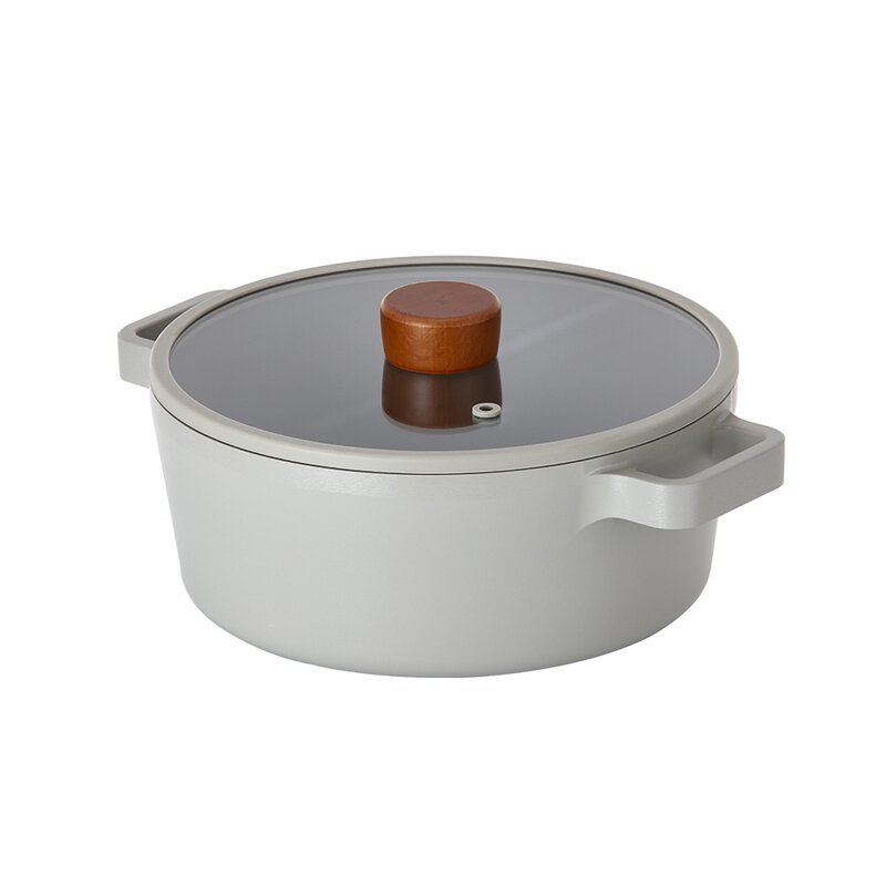 NEOFLAM FIKA 2.0鑄造雙耳低湯鍋22CM-暗夜灰(全覆底)