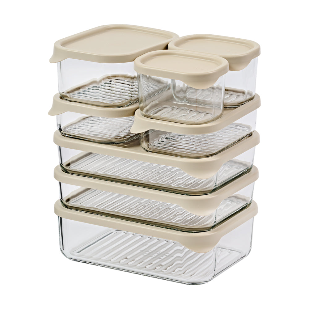 Glasslock 玻璃食材收納盒 8 件套裝