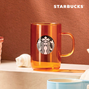 Starbucks 日落色 500ml 玻璃杯