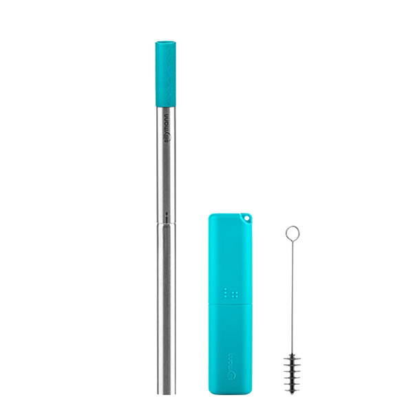 韓國sillymann 100%鉑金矽膠攜帶型不銹鋼珍珠吸管套裝