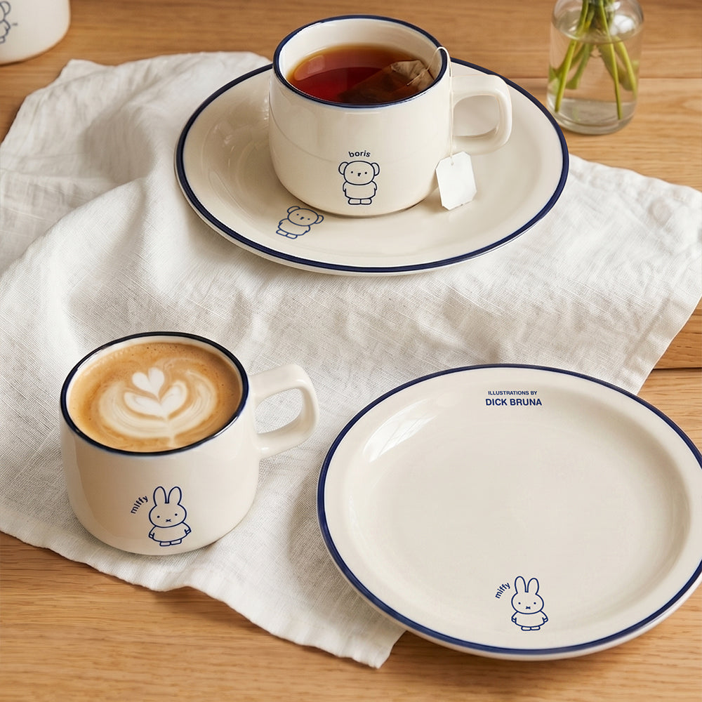 MIffy 米菲復古二人組餐具套裝（2個盤子+2個杯子）