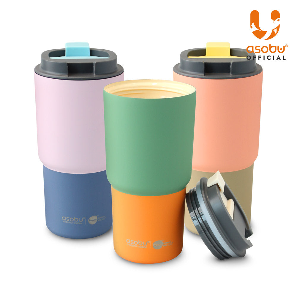 加拿大 Asobu 陶瓷塗層保溫杯 650ml 拼色款