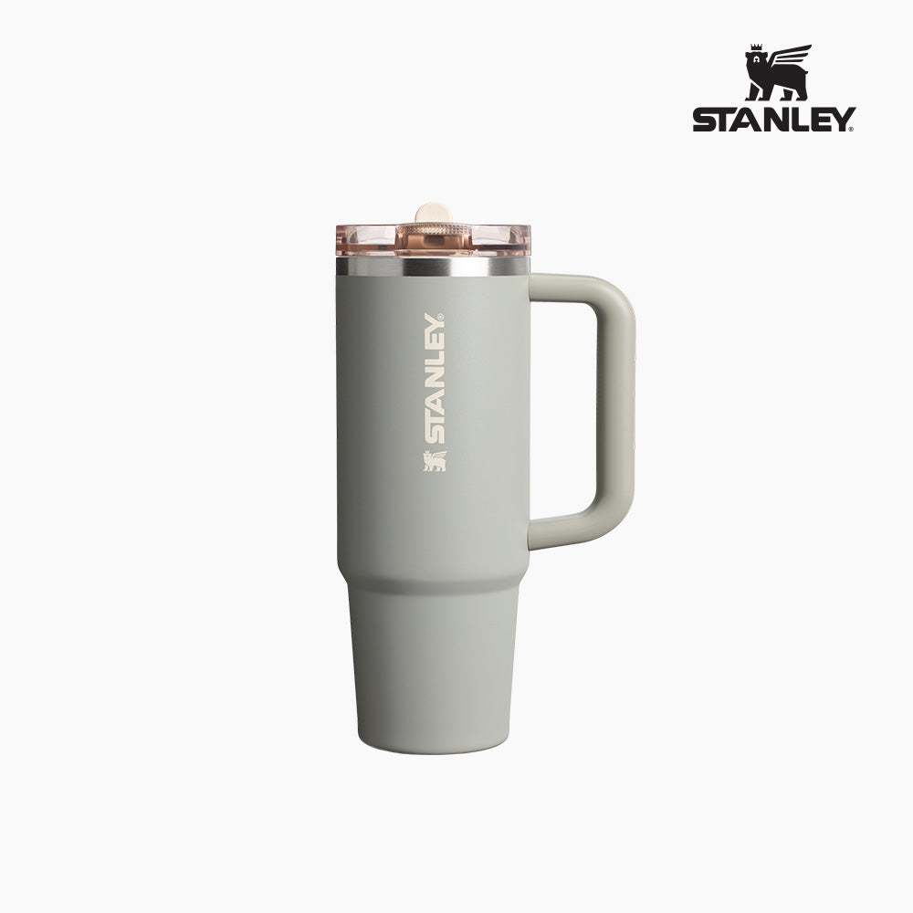 Stanley Quentzer Pro 系列 887ml 翻蓋吸管保溫杯 - Sage Gray