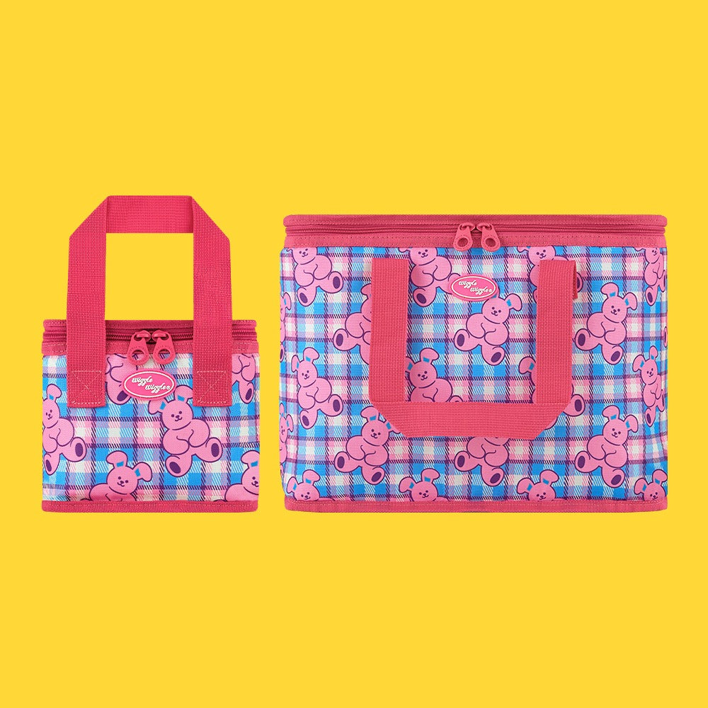 Wiggle Wiggle Cooler Bag (S/L) - Check Bunny 保冷袋