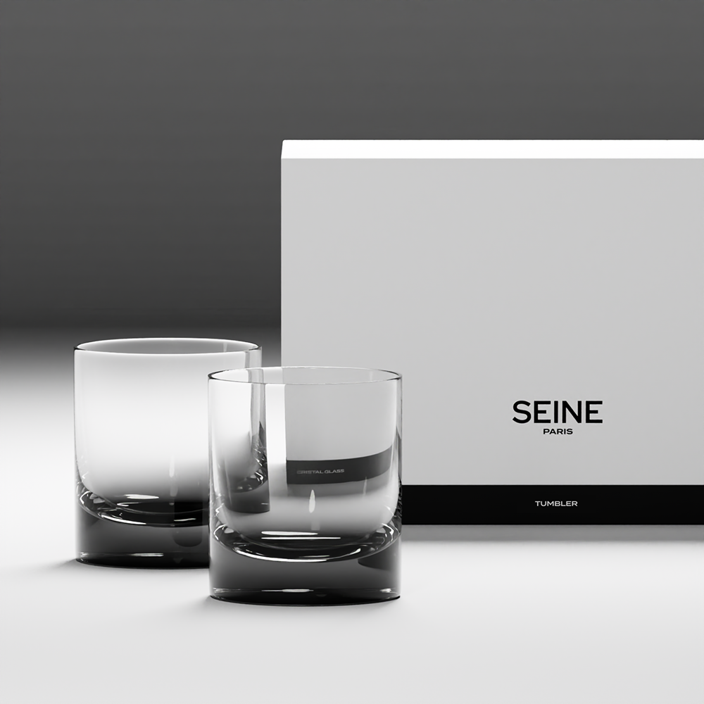 SEINE PARIS [職人系列] 韓國製造手工吹製酒杯 2入組 - Crystal Clear 鑽石純淨款｜法式優雅選物