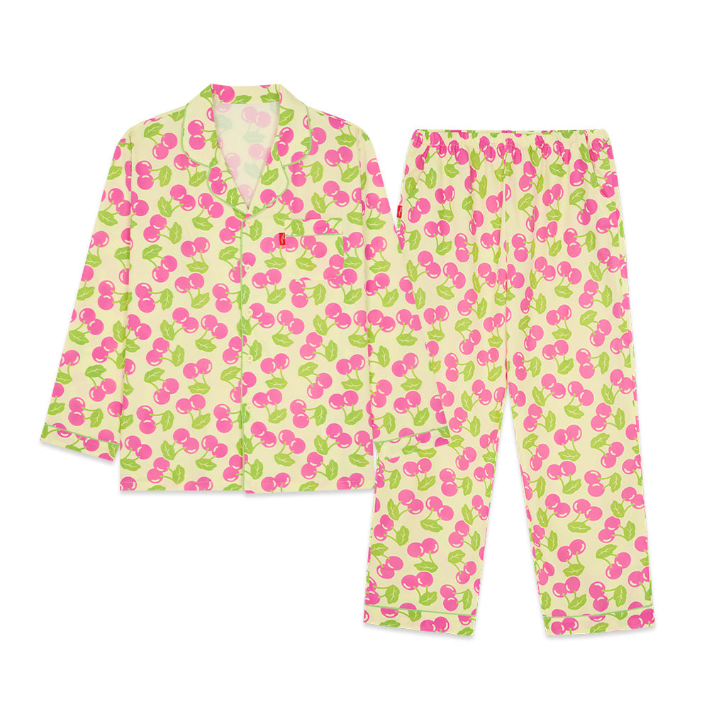 wiggle wiggle 絲滑長袖睡衣套裝 細節展示