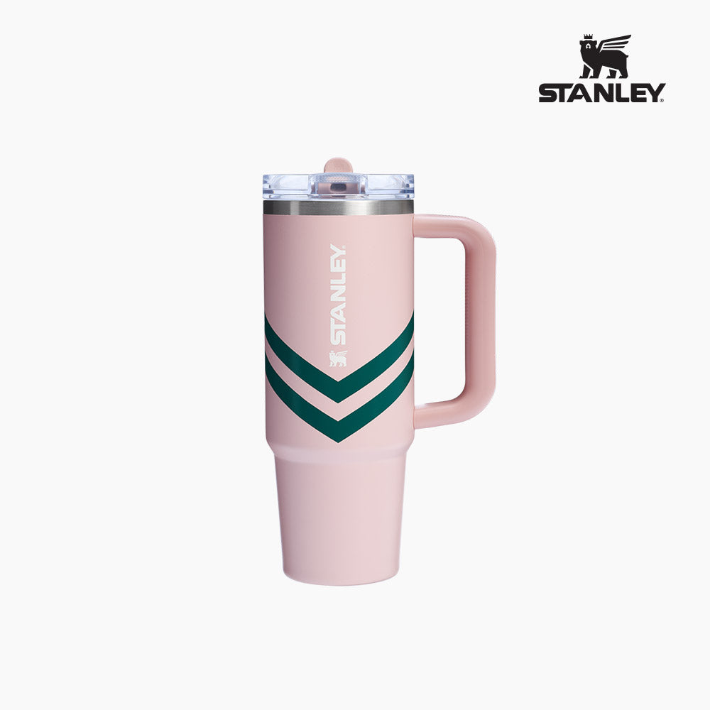 Stanley Quentzer Pro 系列 887ml 翻蓋吸管保溫杯 - Peach Whip Chevron