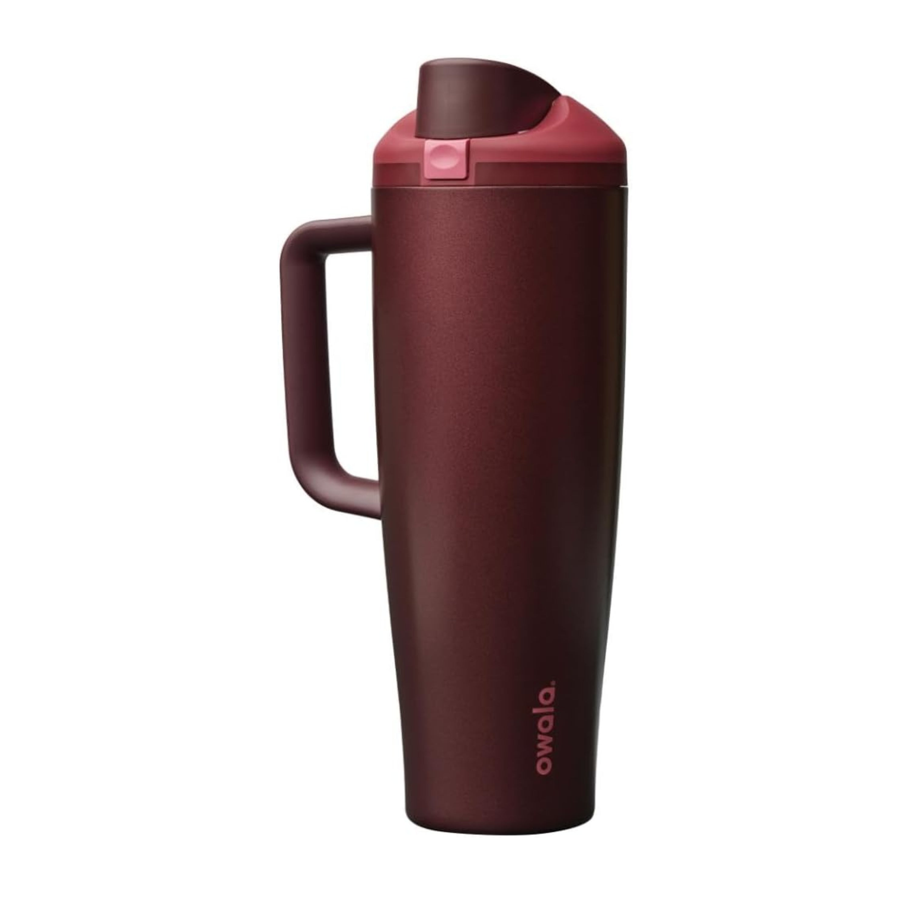 Owala FreeSip Tumbler 不鏽鋼保溫吸管杯 連杯柄 40oz 1.18L Black Cherry