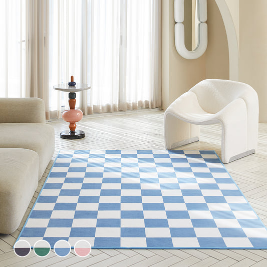 Scandinhome Kids Short-Pile Rug 22 Designs Round Washable Checkerboard Mini Mat 100x150 地氈 地毯