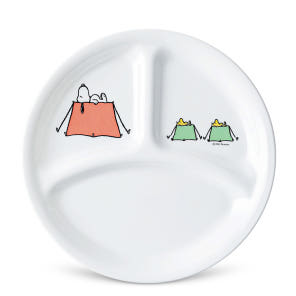Corelle 康寧餐具史努比 露營派對分隔餐盤1件裝