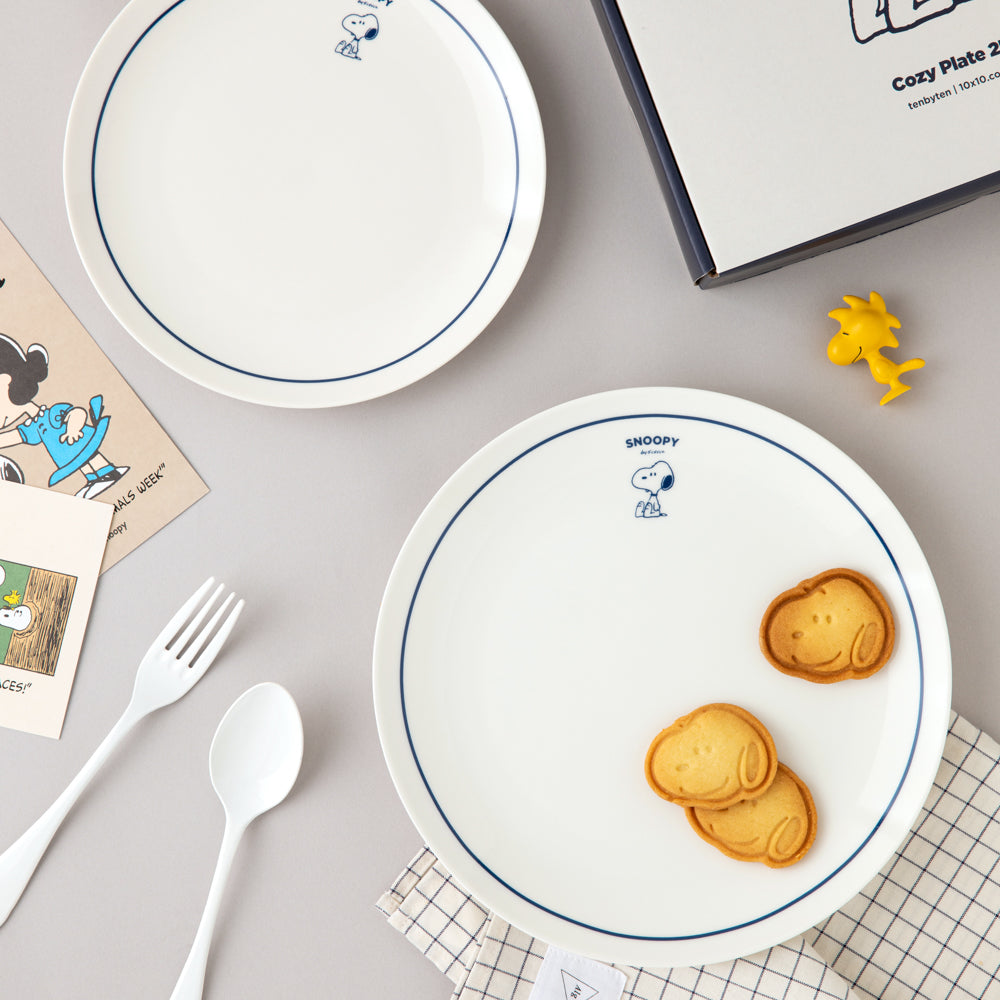Snoopy Peanuts 史努比 雙入陶瓷餐盤組