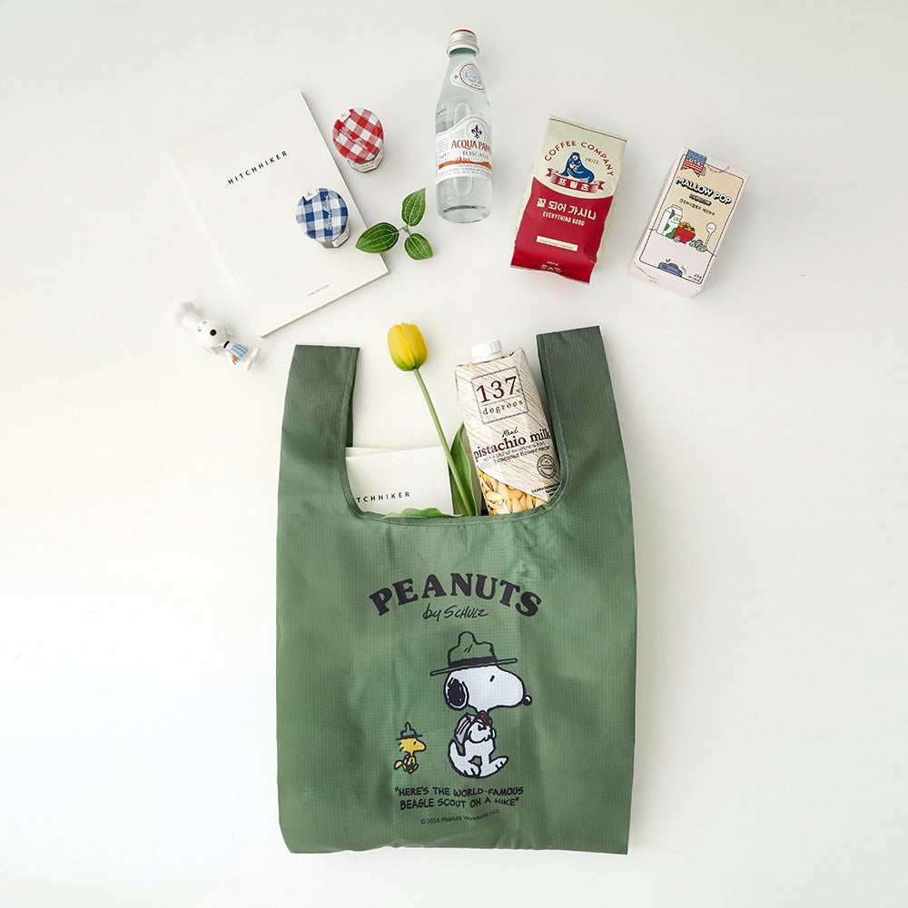 Snoopy PEANUTS 摺疊購物袋（四色可選）