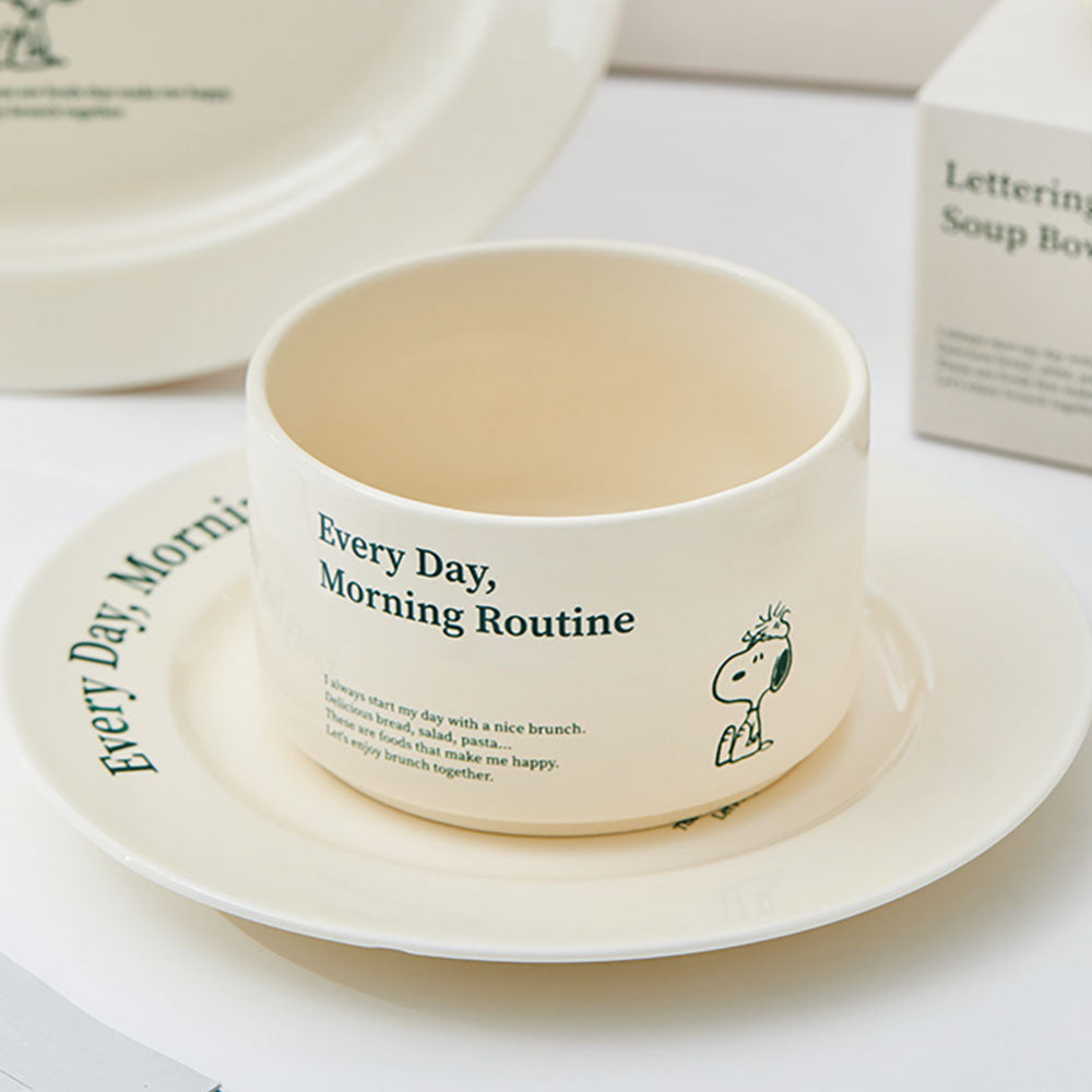 Snoopy Peanuts 史努比 MorningRoutine 湯碗