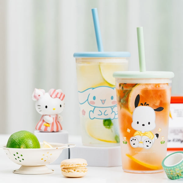 Sanrio 透明雙層 500ml 吸管杯