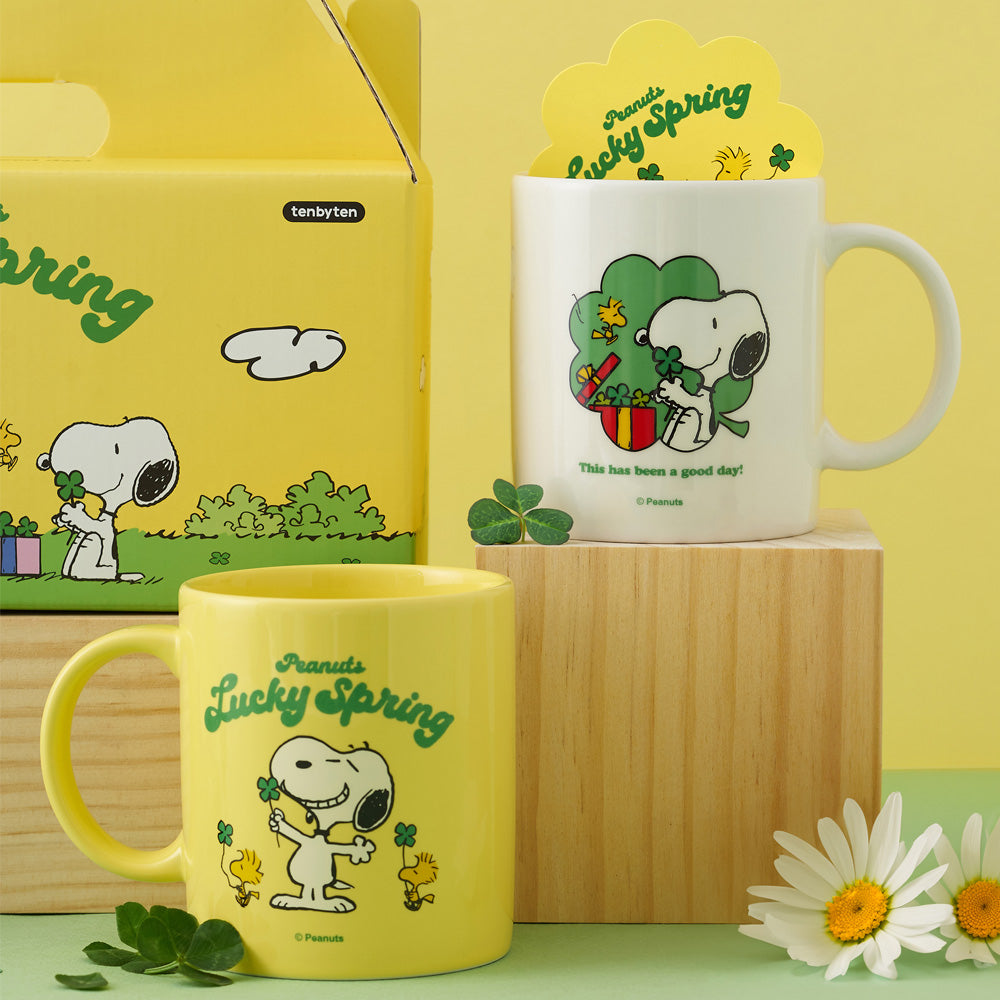 Snoopy Peanuts Lucky Spring Mug Set 四葉幸運草馬克杯組合