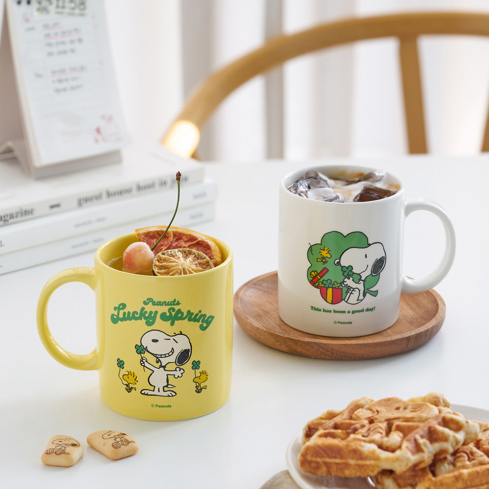 Snoopy Peanuts Lucky Spring Mug Set 四葉幸運草馬克杯組合