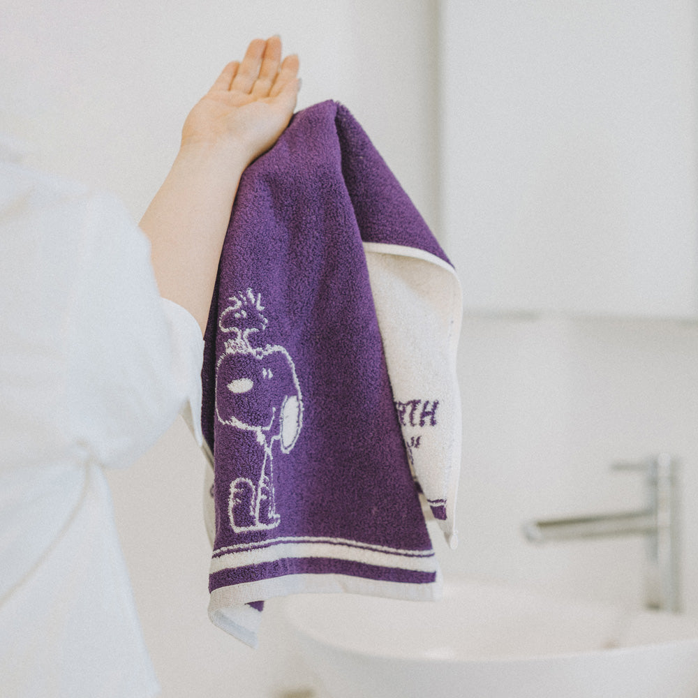 Snoopy Everpurple 4P純棉毛巾組