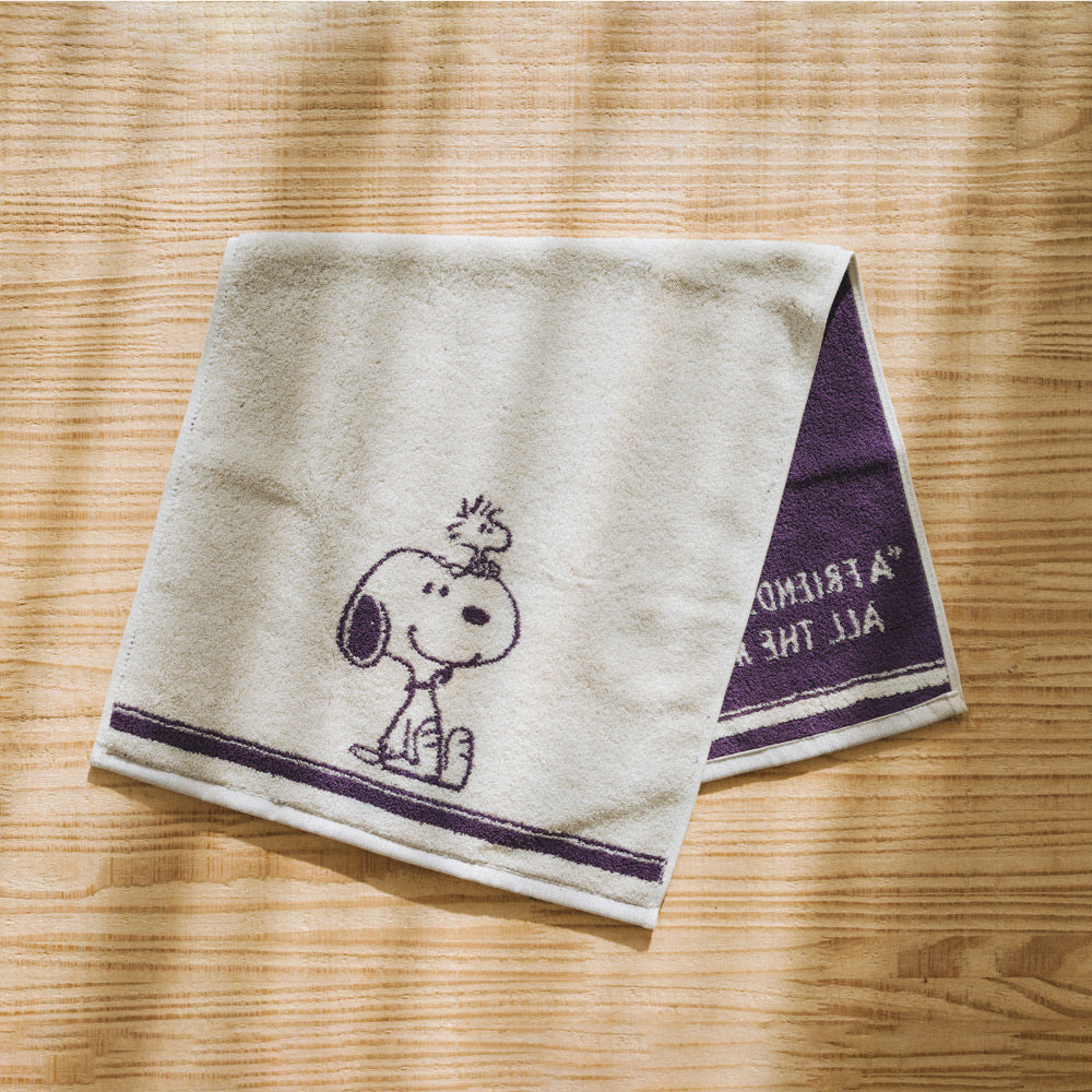 Snoopy Everpurple 4P純棉毛巾組