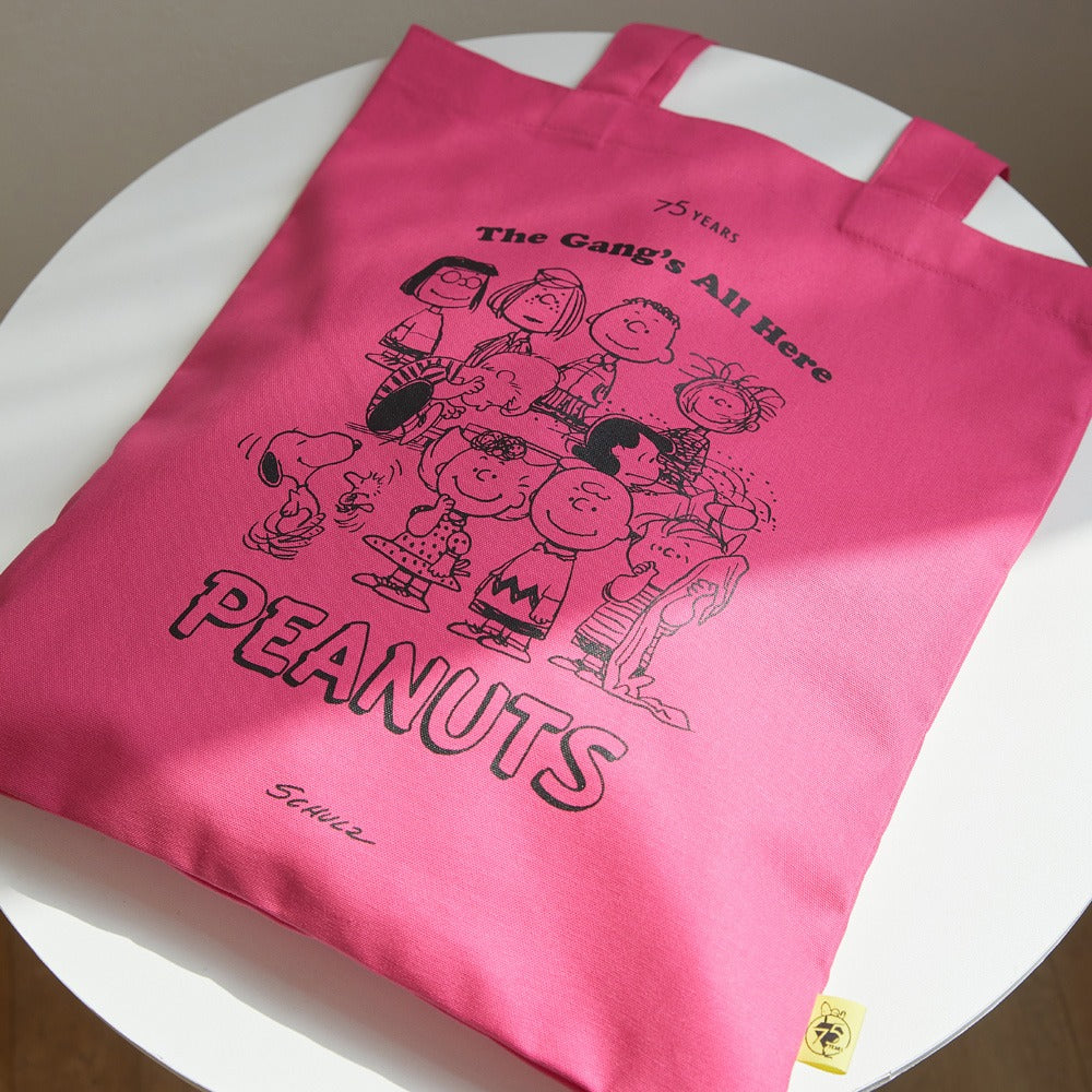Peanuts 史努比 75周年 粉色帆布袋