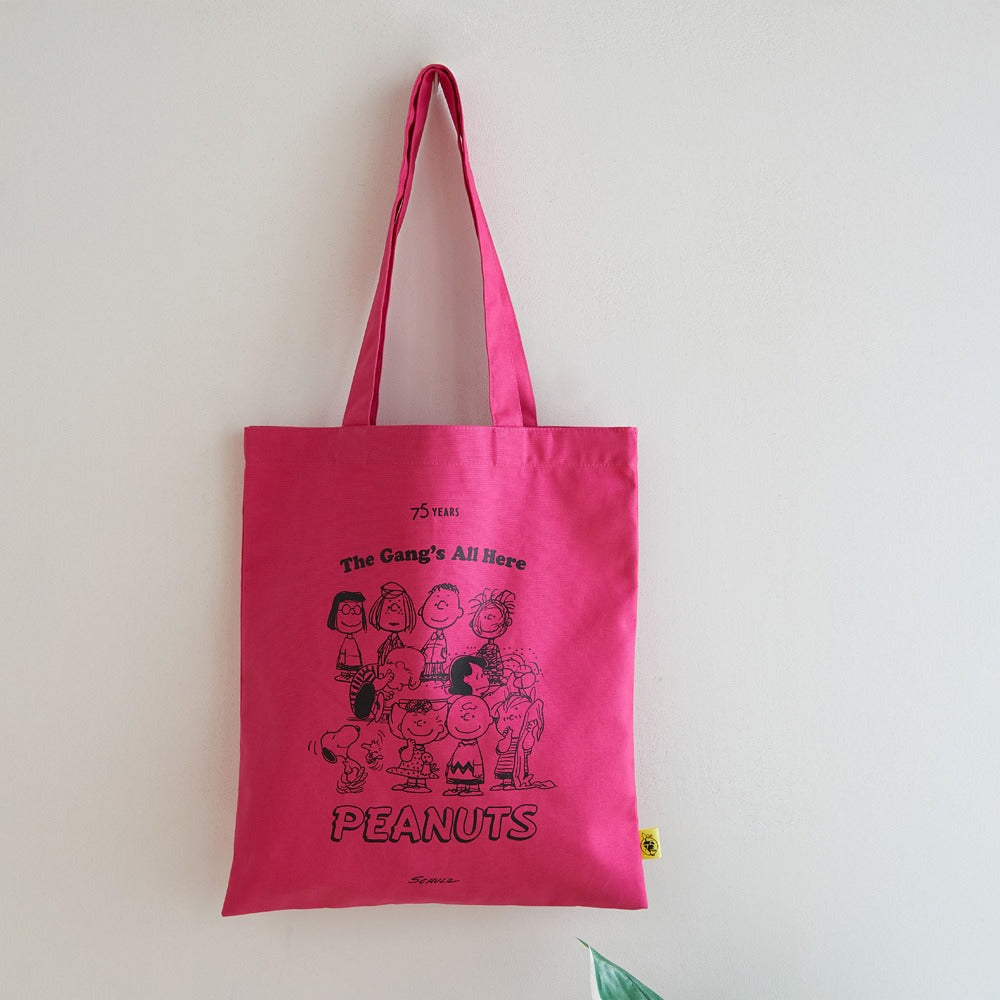 Peanuts 史努比 75周年 粉色帆布袋