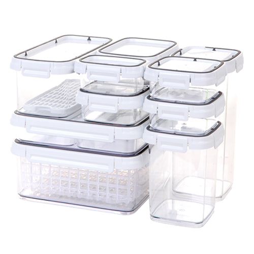 【韓國昌信】SKYLOCK密扣保鮮盒-混搭L組(185ml*1+240ml*2+460ml*1+750ml*1+1000ml*1+1600ml*1+1700ml*1+1800ml*1+3800ml*1+托盤*1+提籃*1+分裝格*4)